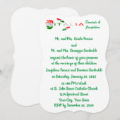 イタリアのロサの国旗 招待状 (正面/裏面)