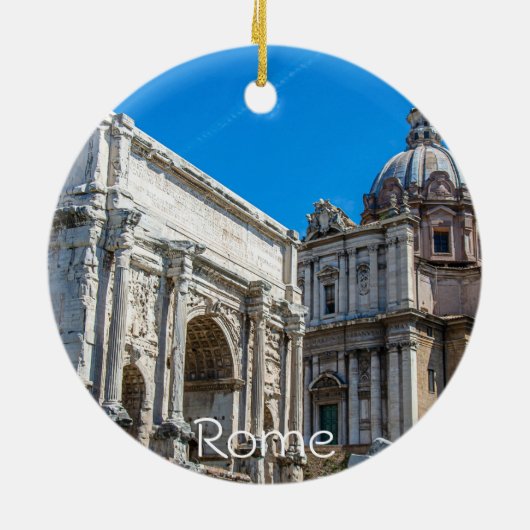 イタリアのローマにあるローマのフォーラム遺跡 セラミックオーナメント (裏面)