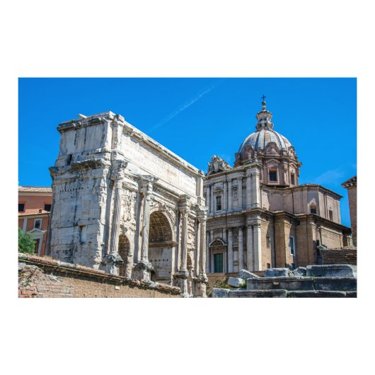 イタリアのローマにあるローマのフォーラム遺跡 フォトプリント            (正面)