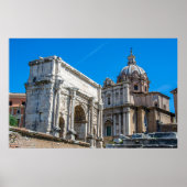 イタリアのローマにあるローマのフォーラム遺跡 ポスター (正面)