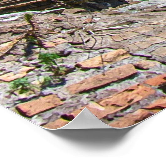 イタリアのローマにあるローマのフォーラム遺跡 ポスター (角)