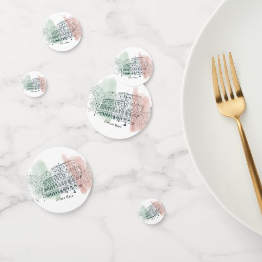 イタリアのローマ・コロッセオイタリアンと国旗の色 コンフェッティ (グループ)