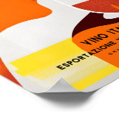 イタリアのワインヴィンテージのポスター ポスター (角)