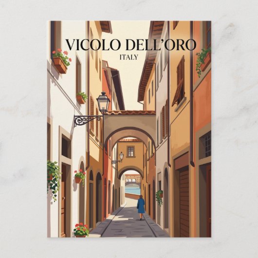 イタリアのヴィコロ・デッローロ ポストカード (正面)