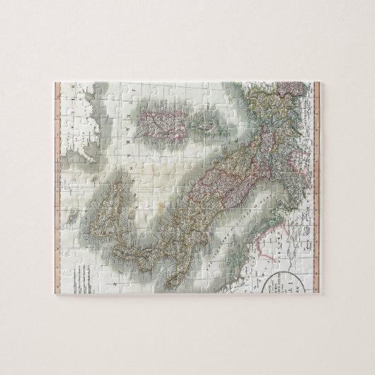 イタリアのヴィンテージの地図 ジグソーパズル (横)