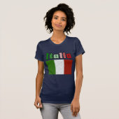 イタリアのヴィンテージの旗 Tシャツ (正面フル)