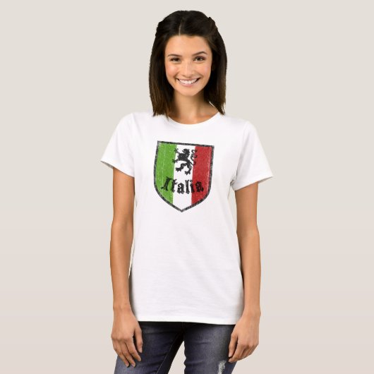 イタリアのヴィンテージの頂上の黄色レディースTシャツ Tシャツ (正面フル)