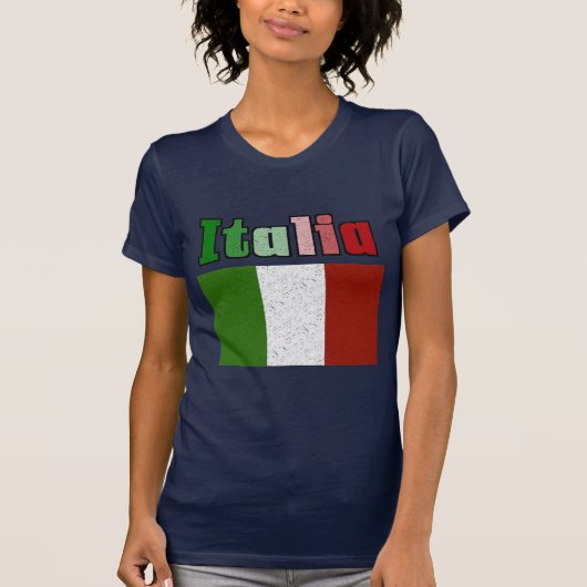 イタリアのヴィンテージフラグ Tシャツ (正面)