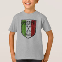 イタリアのヴィンテージ中世の紋章の子供Tシャツ