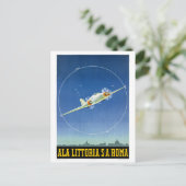 イタリアのヴィンテージ旅行ポスター復元 ポストカード (スタンド正面)