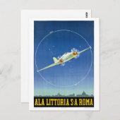 イタリアのヴィンテージ旅行ポスター復元 ポストカード (正面/裏面)