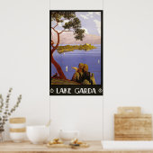イタリアのヴィンテージ旅行ポスター、ガルダ湖 ポスター (キッチン)