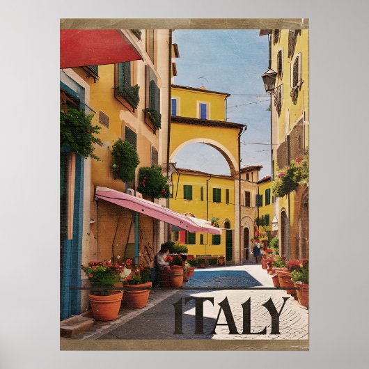 イタリアのヴィンテージ旅行ポスター ポスター (正面)