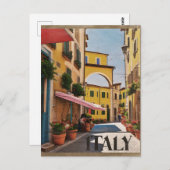 イタリアのヴィンテージ旅行ポスター ポストカード (正面/裏面)