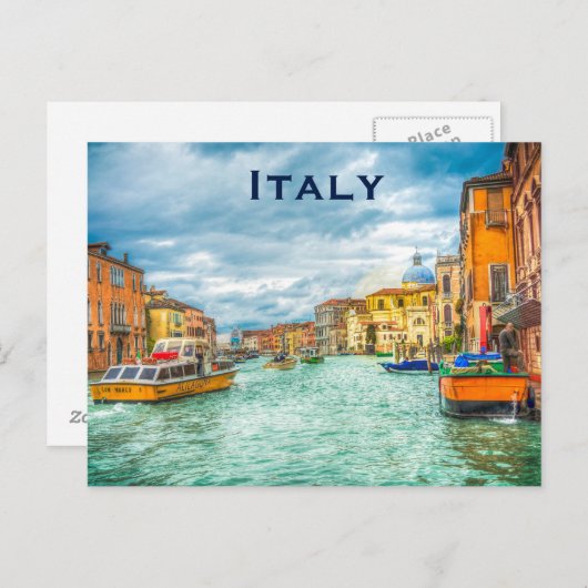 イタリアのヴィンテージ旅行観光の追加 ポストカード (正面/裏面)