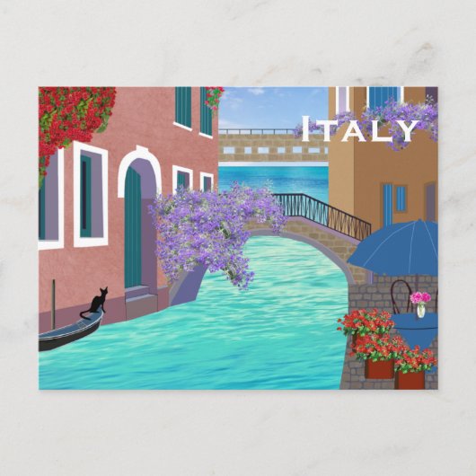 イタリアのヴィンテージ旅行観光の追加 ポストカード (正面)