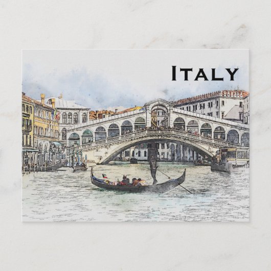 イタリアのヴィンテージ旅行観光の追加 ポストカード (正面)