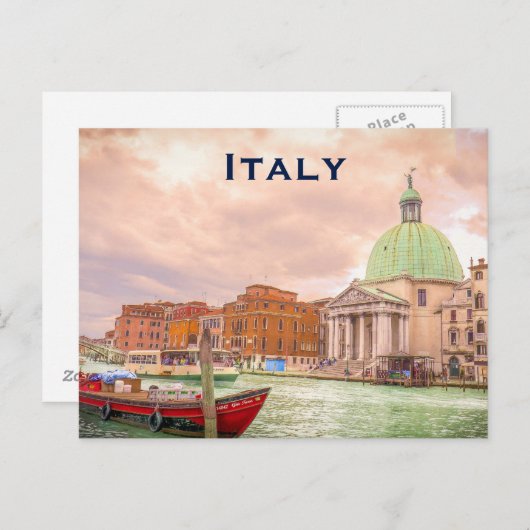 イタリアのヴィンテージ旅行観光の追加 ポストカード (正面/裏面)