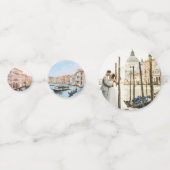 イタリアのヴェネツィアの大運河の結婚絵画 コンフェッティ (正面)