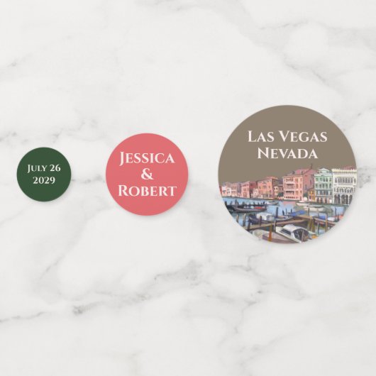 イタリアのヴェネツィアの大運河の結婚絵画 コンフェッティ (裏面)