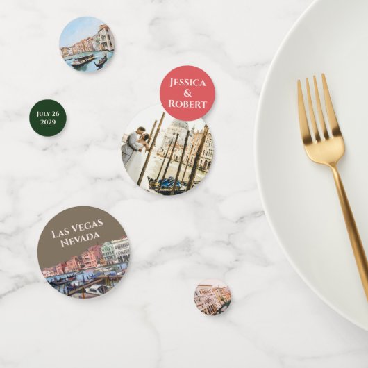 イタリアのヴェネツィアの大運河の結婚絵画 コンフェッティ (グループ)