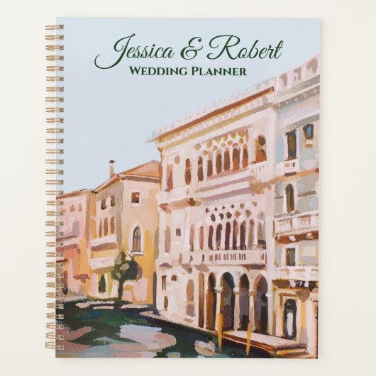 イタリアのヴェネツィアの大運河の結婚絵画 プランナー手帳 (正面)
