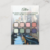 イタリアのヴェネツィアの結婚絵画 エンクロージャーカード (裏面)