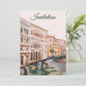 イタリアのヴェネツィアの結婚絵画 招待状 (スタンド正面)