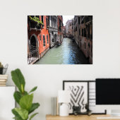 イタリアのヴェネツィアの運河 ポスター (ホームオフィス)