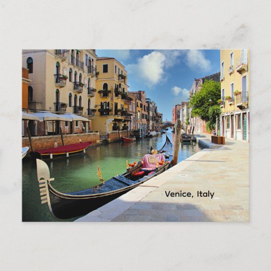 イタリアのヴェネツィアの風景写真、 ポストカード (正面)