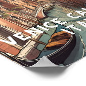 イタリアのヴェネツィアカナラヴェネツィアヴェネツィア旅行 ポスター (角)