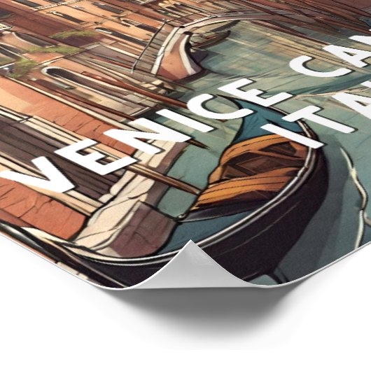 イタリアのヴェネツィアカナラヴェネツィアヴェネツィア旅行 ポスター (角)