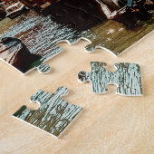 イタリアのヴェネツィア運河ゴンドラ写真 ジグソーパズル (側面)