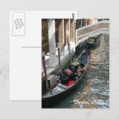 イタリアのヴェネツィア運河 ポストカード (正面/裏面)