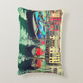 イタリアのヴェネツィア、グランド運河のゴンドラ。レトロ アクセントクッション (裏面(縦))