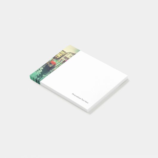 イタリアのヴェネツィア、グランド運河のゴンドラ。レトロ ポストイット (アングル)