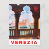 イタリアのヴェネツィア。テラスから見る ポストカード (正面)