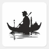 イタリアのヴェネツィア（ヴェネツィア）のゴンドラのゴンドラ スクエアシール (正面)