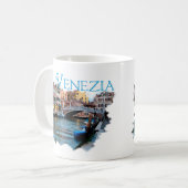 イタリアのヴェネツィア:運河に沿って コーヒーマグカップ (正面左)