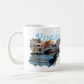 イタリアのヴェネツィア：運河に沿って コーヒーマグカップ (左)