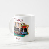 イタリアのヴェネツィア(IT) – ゴンドラ(Gonder)コーヒーマグ コーヒーマグカップ (正面左)