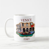 イタリアのヴェネツィア(IT) – ゴンドラ(Gonder)コーヒーマグ コーヒーマグカップ (左)