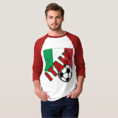 イタリアの世界のサッカーファンのTシャツ Tシャツ (正面フル)