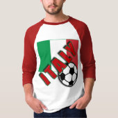 イタリアの世界のサッカーファンのTシャツ Tシャツ (正面)
