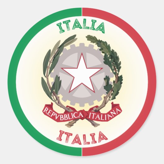 イタリアの伝統と誇り ラウンドシール (正面)
