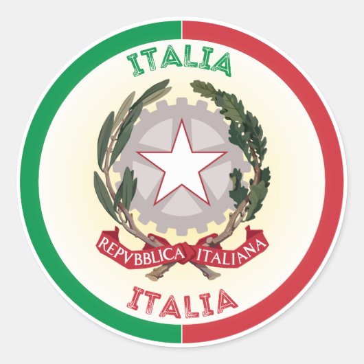イタリアの伝統と誇り ラウンドシール (正面)