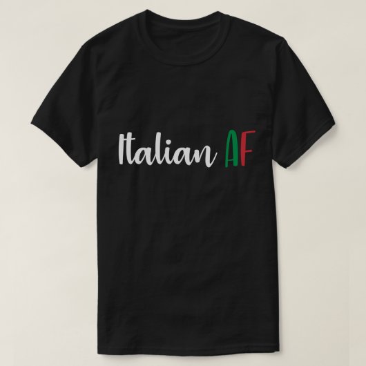 イタリアの伝統の冗談メンズのイタリア人AFのおもしろいな旗 Tシャツ (デザイン正面)