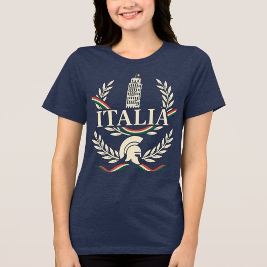 イタリアの伝統紋章 トライブレンドTシャツ (正面)