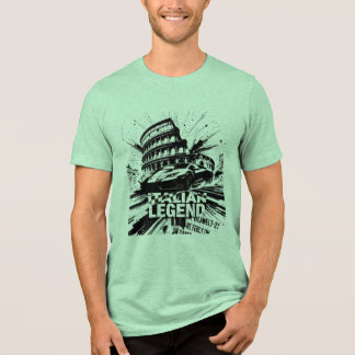 イタリアの伝説 コロッセオとスーパーカー トライブレンドＴシャツ
