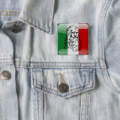 イタリアの光沢フラグ 缶バッジ (インサイチュ)